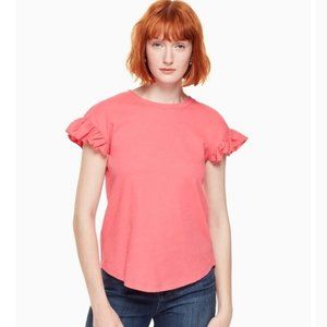 KATE SPADE | Flutter Sleeve Cotton Tee